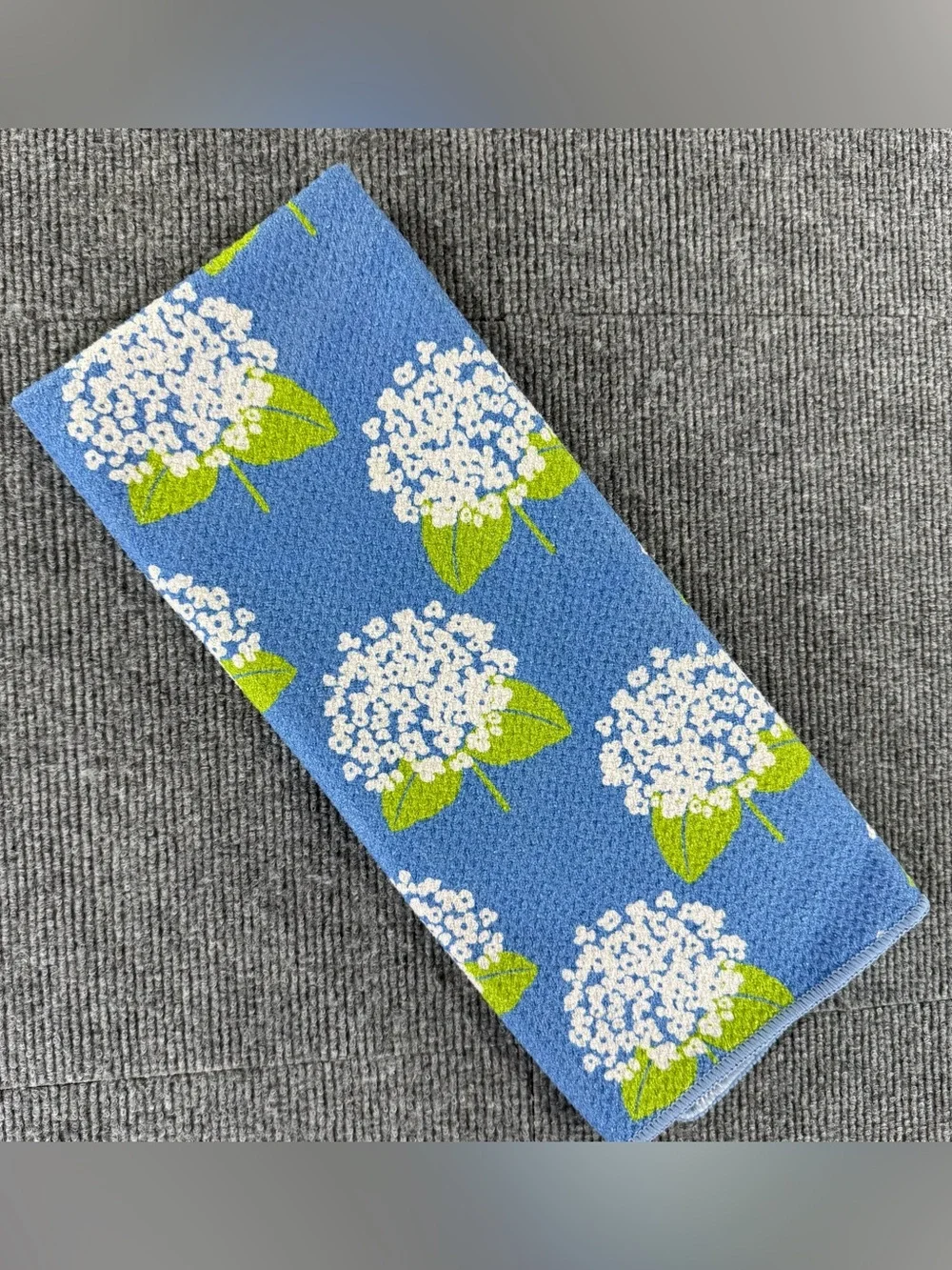 Rockflowerpaper Blue Hydrangea Floral Kitchen Hand Towel Microfiber Dish Cloth